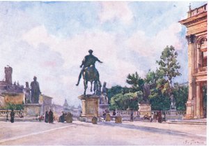 A Capitolium (Marcus Aurelius bronzszobra), Rómából, az A & C Black Ltd. kiadásában, 1925